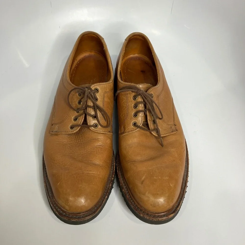 Vintage L.L. Bean tan leather Oxford shoes men's size 9.5 business casual preppy